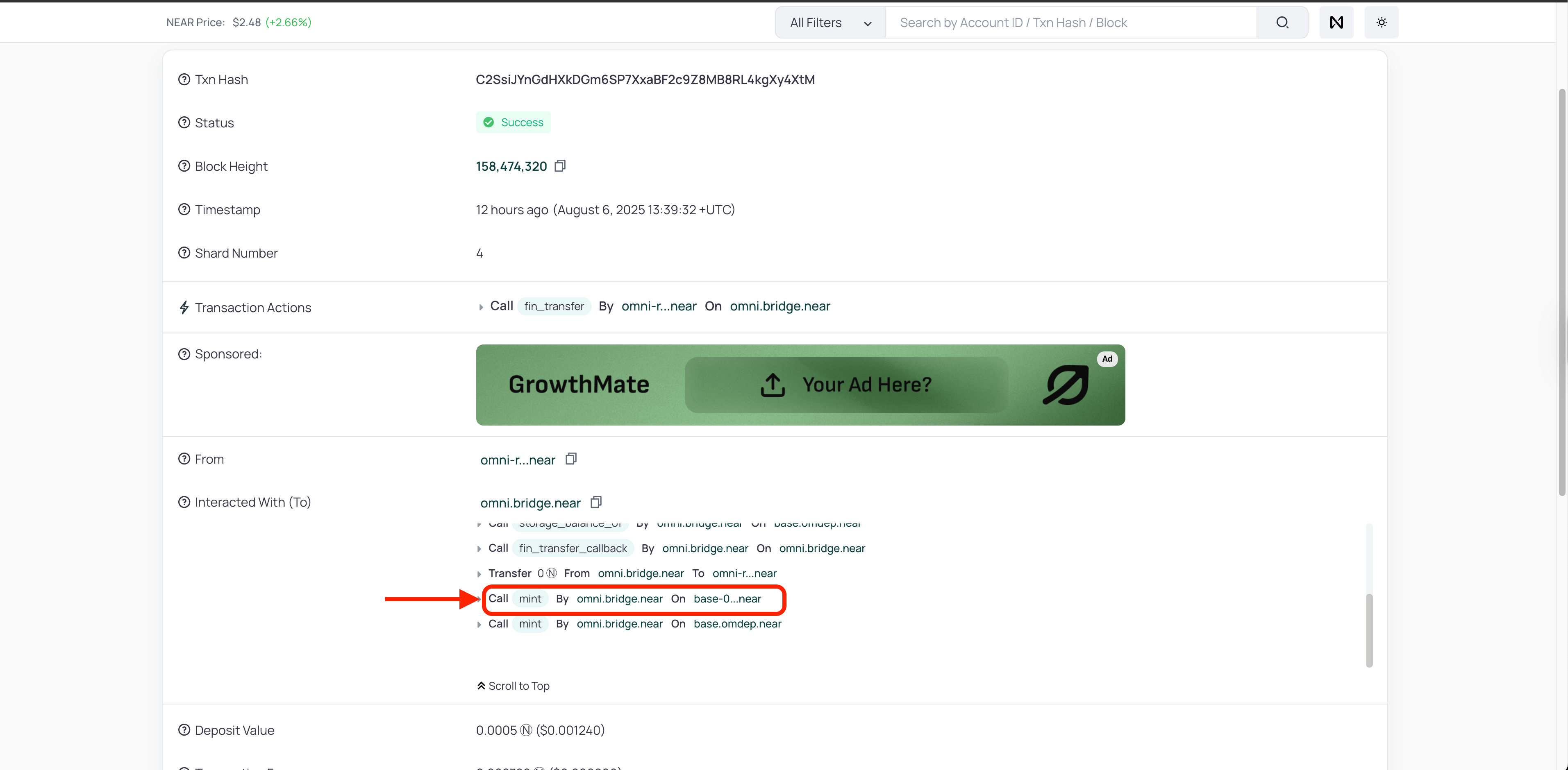 execution plan details for finalization transaction