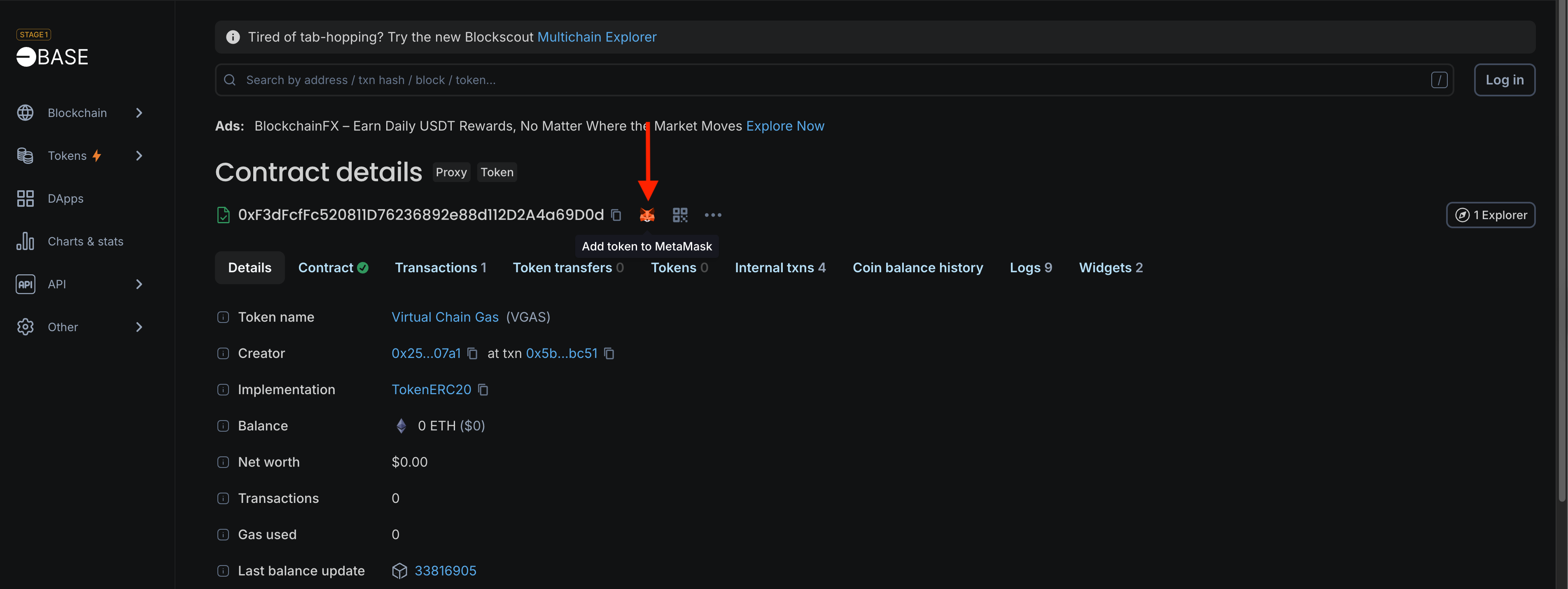 basescout token page